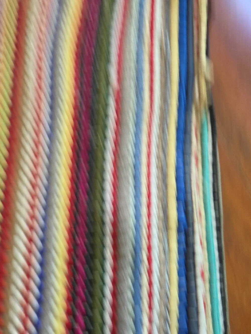 Multicolor Striped Woven Skirt - Vibrant Rainbow Stripes RAG RUG
